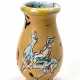 Ceramic vase with horse and rider decoration on an ocher background - Foto 1