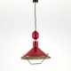 Suspension lamp in red painted metal - photo 1