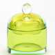 Composter in transparent yellow solid glass with lid - photo 1