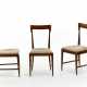 Group of three chairs in veneered wood with open back - photo 1