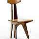 Chair in natural wood panels, with green painted edges - фото 1