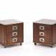 Pair of bedside tables on wheels with rounded corners of the series "Parisi 1" - photo 1