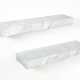 Two white painted embossed iron shelves - фото 1