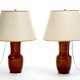 Pair of lamp-mounted baluster vases of the series "Opalini" - photo 1