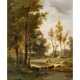 LECOCQ, DENIS JOSEPH (1805-1851) "Wäscherinnen auf einer Waldlichtung" - Foto 1