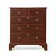 A QUEEN ANNE RED-PAINTED MAPLE CHEST-OF-DRAWERS - фото 1
