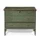 A WILLIAM AND MARY BLUE-GREEN PAINTED YELLOW PINE CHEST-WITH-DRAWER - photo 1