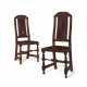 TWO SIMILAR WILLIAM AND MARY MAPLE AND CHERRYWOOD CROOKED-BACK SIDE CHAIRS - photo 1