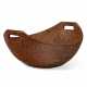 A BURLWOOD OVAL-SHAPED BOWL WITH HANDLES - Foto 1