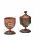 A PAINT-DECORATED LEHNWARE CUP AND LEHNWARE SAFFRON CUP - photo 1