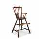 A RED-PAINTED CHERRYWOOD AND ASH WINDSOR HIGH CHAIR - фото 1