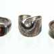 3 Statement Ringe in Silber - фото 1