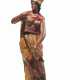 A ZINC POLYCHROME PAINT-DECORATED CIGAR STORE FIGURE OF AN `INDIAN MAIDEN` - photo 1