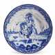 A DUTCH DELFT BLUE AND WHITE CHARGER - photo 1