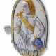 A CONTINENTAL FAIENCE POLYCHROME FIGURAL WALL SCONCE - photo 1