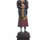 A CARVED AND POLYCHROME PAINT-DECORATED CIGAR STORE FIGURE OF A `GIRL OF THE PERIOD` - фото 1