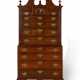 A CHIPPENDALE CARVED CHERRYWOOD CHEST-ON-CHEST - photo 1
