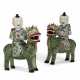 A PAIR OF CHINESE EXPORT PORCELAIN FAMILLE VERTE FIGURES OF BOYS RIDING QILIN - фото 1