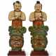 A PAIR OF LARGE CHINESE SANCAI-GLAZED POTTERY FIGURES OF BOYS - фото 1