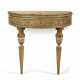 A NORTH ITALIAN GILTWOOD AND BLUE-PAINTED CONSOLE - photo 1