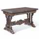 A FRENCH `JAPONISME` STAINED BEECH DRAW-LEAF LIBRARY TABLE - Foto 1