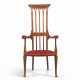 AN ARTS AND CRAFTS MAHOGANY OPEN ARMCHAIR - Foto 1