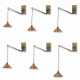 A SET OF SIX COPPER AND BRASS WALL-LIGHTS - Foto 1