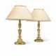 A PAIR OF LOUIS XVI-STYLE ORMOLU CANDLESTICKS MOUNTED AS LAMPS - Foto 1