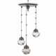 AN AUSTRIAN PATINATED-METAL AND GLASS THREE-LIGHT HANGING-LIGHT - фото 1