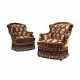 A PAIR OF NAPOLEON III UPHOLSTERED EASY ARMCHAIRS - фото 1