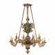 A WILLIAM IV GILT AND PATINATED-BRONZE SIXTEEN-LIGHT CHANDELIER - фото 1