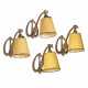 A SET OF FOUR BRASS WALL-LIGHTS OR DESK LAMPS - фото 1