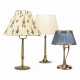 A GROUP OF THREE BRASS TABLE LAMPS - фото 1