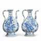 TWO CHINESE BLUE AND WHITE PORCELAIN EWERS - photo 1