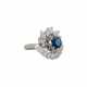 Ring mit Saphir ca. 1 ct und Diamanten - Foto 1