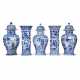 A LARGE CHINESE EXPORT BLUE AND WHITE PORCELAIN FIVE-PIECE GARNITURE - photo 1