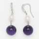 Amethyst-Pearl-Earrings - Foto 1