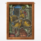 Historism stained glass panel with equestrian Portrait of Emperor Maximilian - photo 1