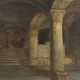POLENOV, VASILY (1844-1927) The Vault under Al-Aqsa Mosque. Temple Mount, Jerusalem , signed. - Foto 1