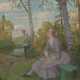 SOMOV, KONSTANTIN (1869-1939) Meeting in the Park , signed and dated 1919. - Foto 1