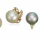 NO RESERVE | ALEXANDRE REZA TWO PAIRS OF CULTURED PEARL AND DIAMOND EARRINGS - фото 1