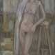 LARIONOV, MIKHAIL (1881-1964) Standing Nude , signed with initials. - Foto 1