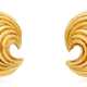 NO RESERVE | TIFFANY & CO. GOLD SCROLL EARRINGS - фото 1