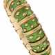 TIFFANY & CO., JEAN SCHLUMBERGER ENAMEL AND GOLD 'DOT LOZENGE' BANGLE BRACELET - photo 1