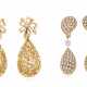 NO RESERVE | TWO PAIRS OF ALEXANDRE REZA DIAMOND AND GOLD EARRINGS - Foto 1