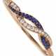 NO RESERVE | ANTIQUE SAPPHIRE AND DIAMOND BANGLE BRACELET - Foto 1