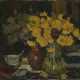KELIN, PETR (1874-1946) Still Life with Flowers and Books , signed and dated 1935. - Foto 1