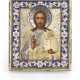 Christ Pantocrator in a Silver-Gilt and Cloisonné Enamel Oklad - фото 1