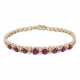 Armband mit Rubinen und Brillanten zus. ca. 0,4 ct, - photo 1