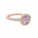 Ring mit Amethyst und Brillanten von zus. ca. 0,5 ct, - photo 1